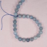 10 mm round aquamarine beads
