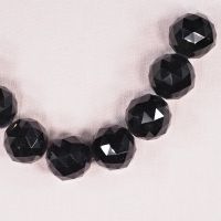 18 mm by 20 mm round faceted glass beads