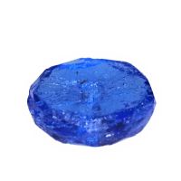 Vintage sapphire blue faceted rondelle