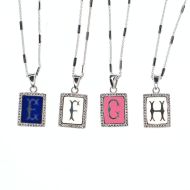 Initial pendant necklace - E to H