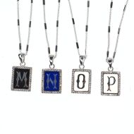 Initial pendant necklace - M to P