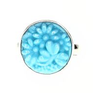 Turquoise floral ring