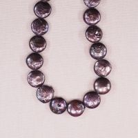 10 mm mauve coin pearls