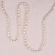 5 mm by 4 mm oval white rice pearl