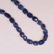 10 mm to 12 mm oval faceted lapis beads