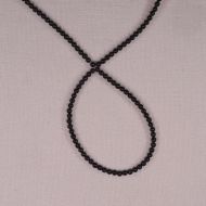 3 mm round black onyx beads