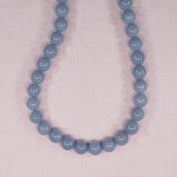 10 mm round light blue stone beads
